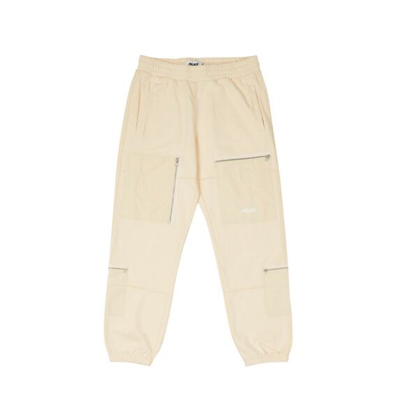 Palace Skateboards London Flight Pocket Joggers Men Large Cream Zip Athletic NWT - Picture 1 of 13